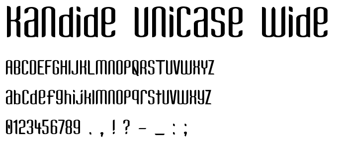 Kandide Unicase Wide font